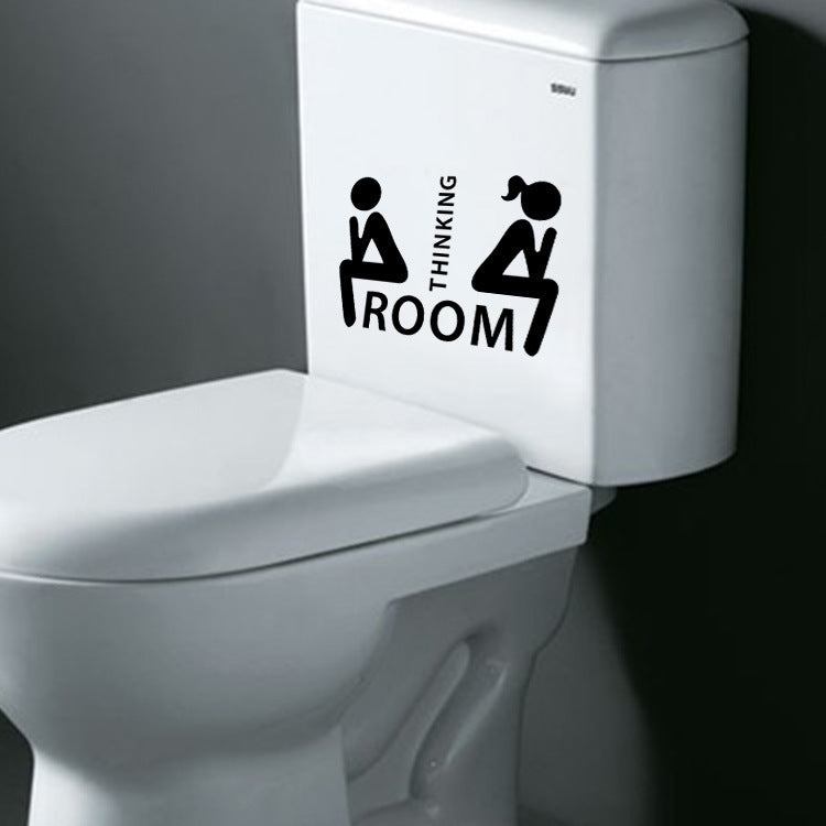 Mr. & Mrs. Quotes Toilet Door Sticker Fashion Bathroom Door Decals Diy Waterproof Wall Art Vinyl Removable Poster Home Decor