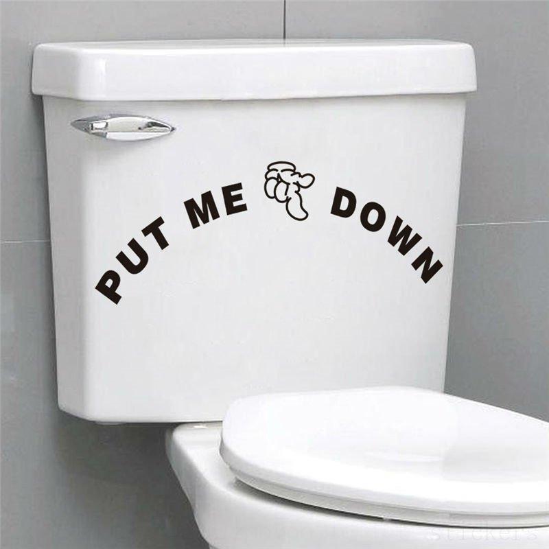 Mr. & Mrs. Quotes Toilet Door Sticker Fashion Bathroom Door Decals Diy Waterproof Wall Art Vinyl Removable Poster Home Decor