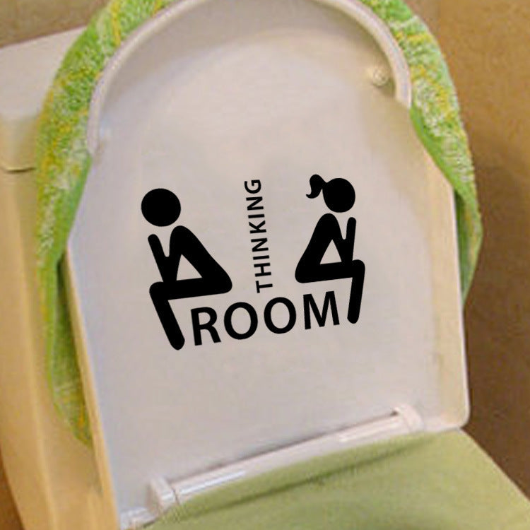 Mr. & Mrs. Quotes Toilet Door Sticker Fashion Bathroom Door Decals Diy Waterproof Wall Art Vinyl Removable Poster Home Decor