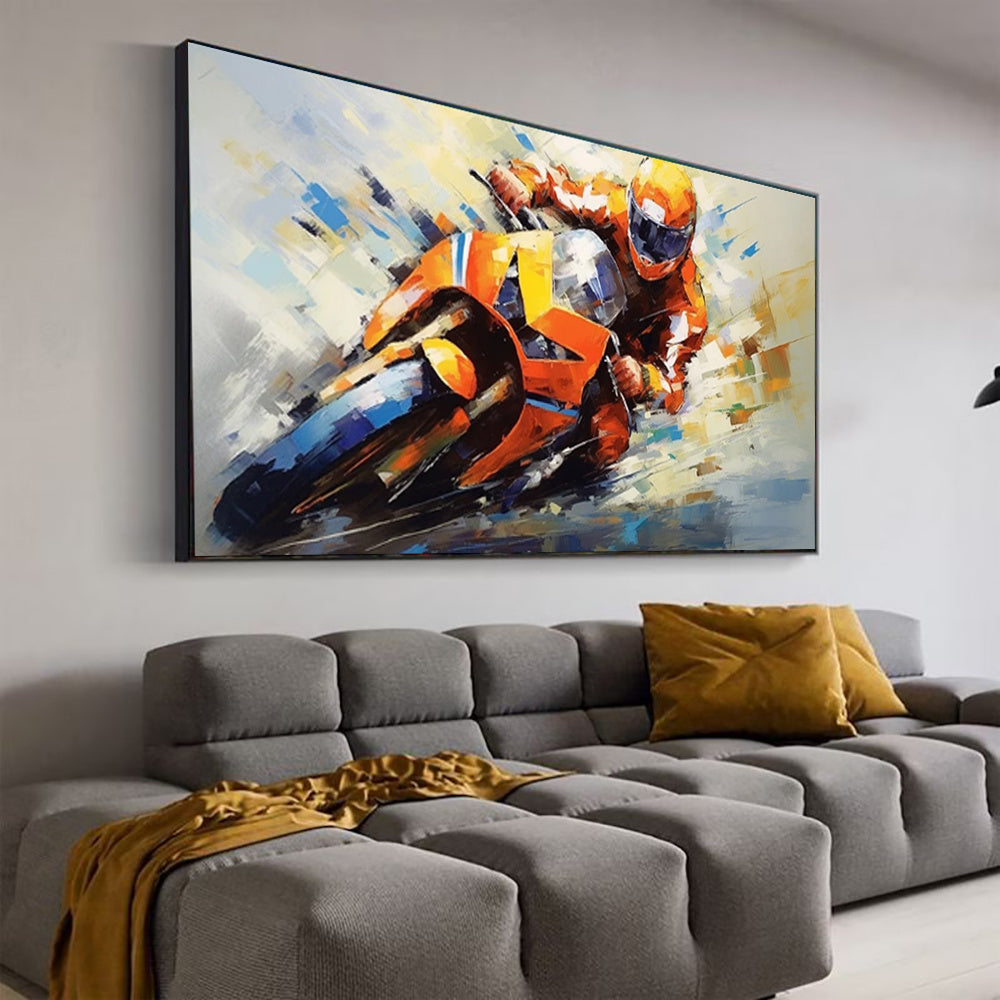 Haven And Hue | Motorcycle Canvas Wall Art Print
