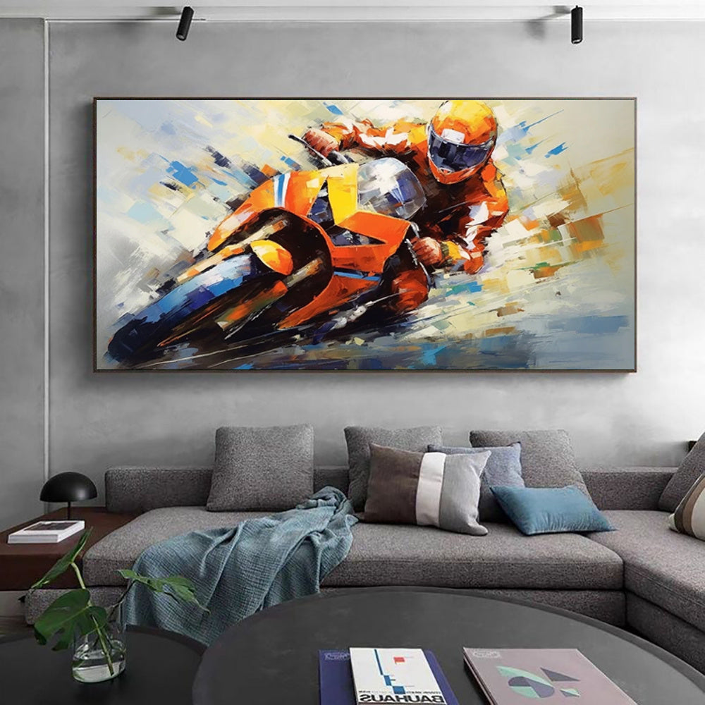 Haven And Hue | Motorcycle Canvas Wall Art Print