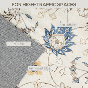 Haven And Hue | Boho Floral Washable Area Rug
