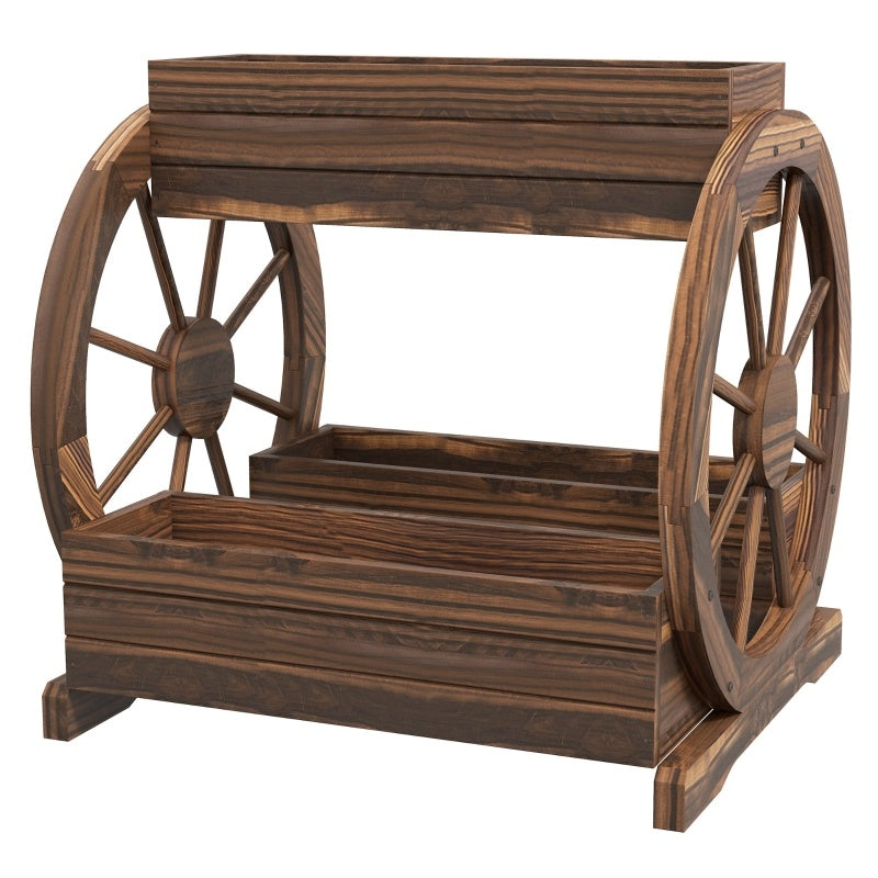 Haven And Hue | Wooden Wagon Garden Planter Box