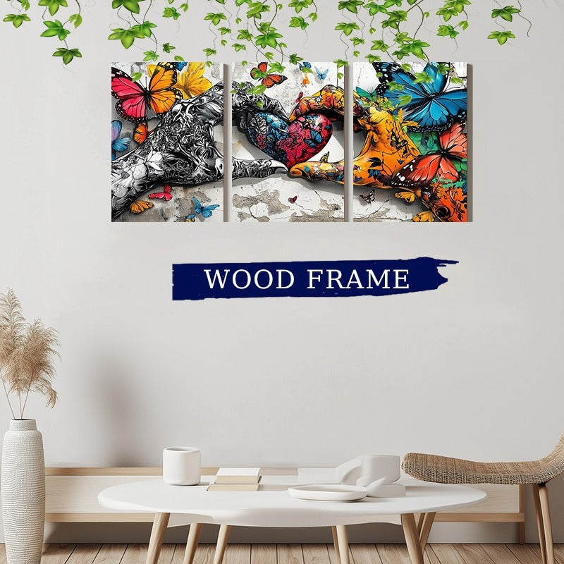 Haven And Hue | Love Heart Framed Canvas Prints