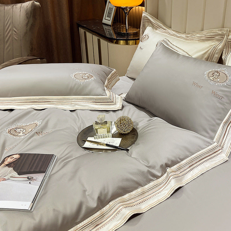 Haven And Hue | Plain Cotton Satin Quilt Cover