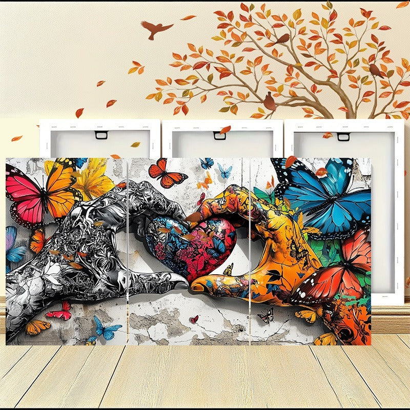 Haven And Hue | Love Heart Framed Canvas Prints