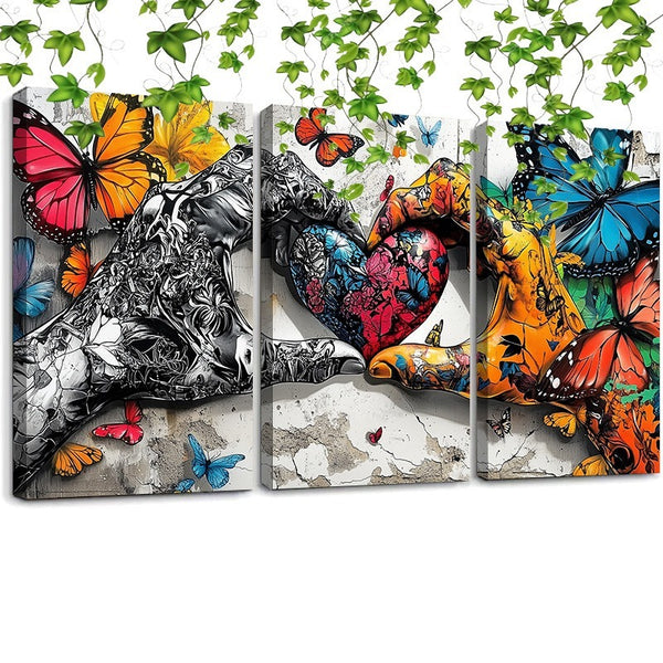 Haven And Hue | Love Heart Framed Canvas Prints