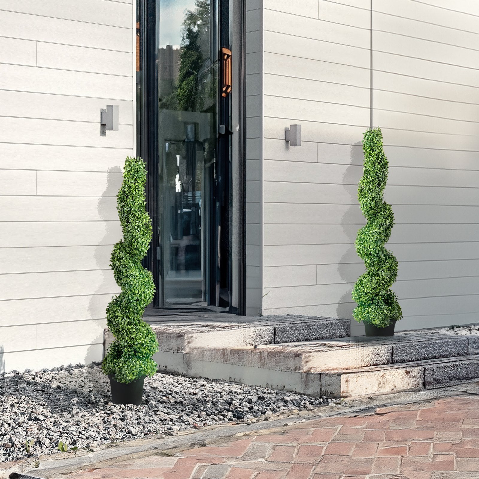 Haven And Hue | Spiral Boxwood Artificial Topiary Set