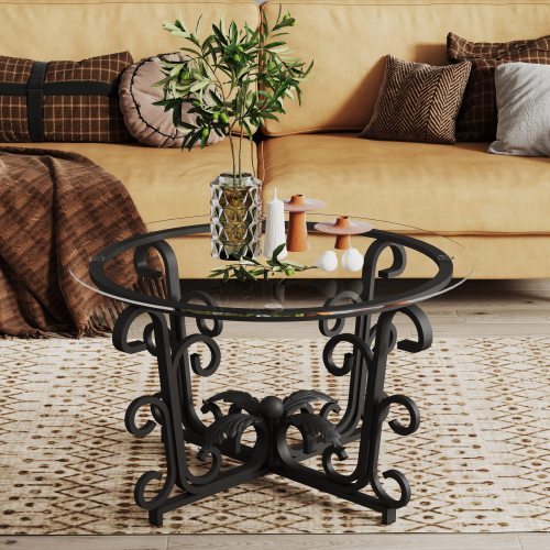 Haven And Hue | Tempered Glass Coffee Table Set